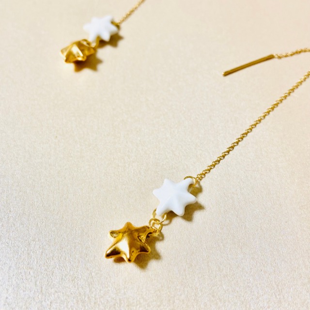 【12月限定】金彩　星空のピアス・イヤリング