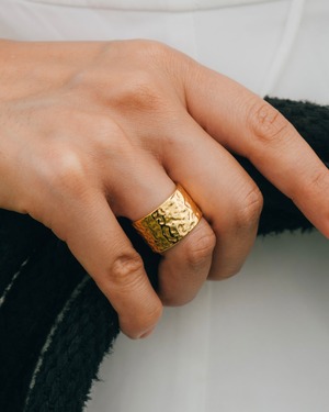 316L uneven thick ring［GOLD］#r149