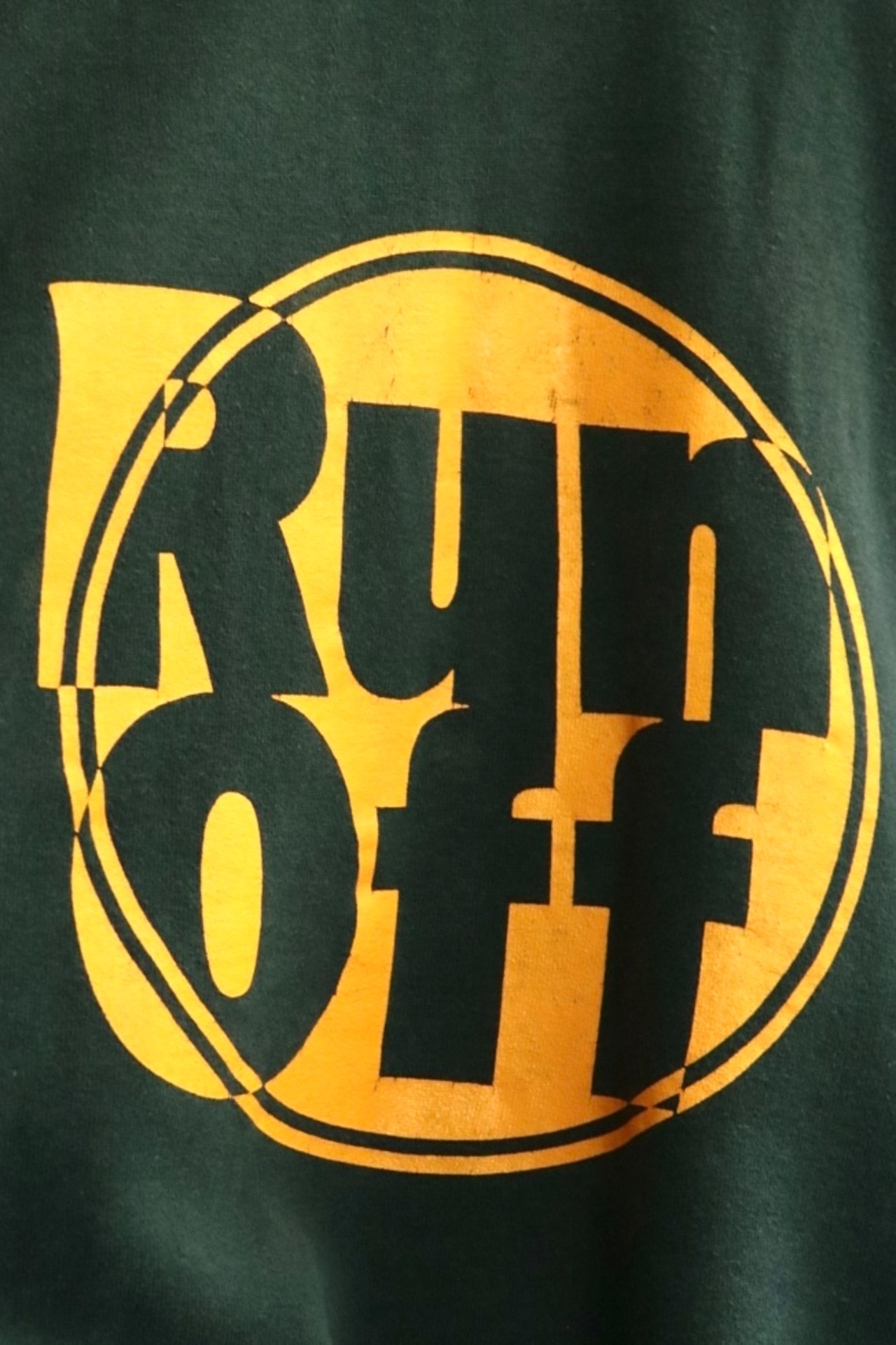 Green × Yellow printed sweat shirt