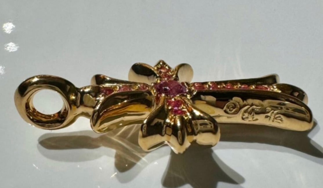 クロムハーツ タイニークロスファット インボイスコピー CZブラック