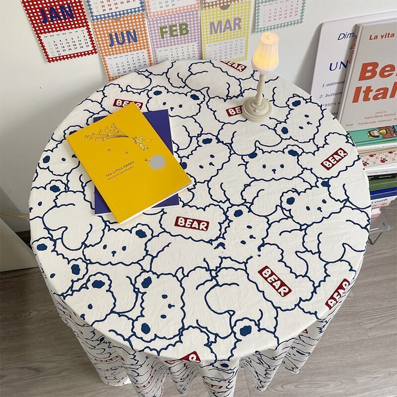 【TABLECLOTH】キュートクマ柄テーブルクロス