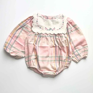 ＜BEBE ORGANIC＞ Lucy Romper チェック ロンパース
