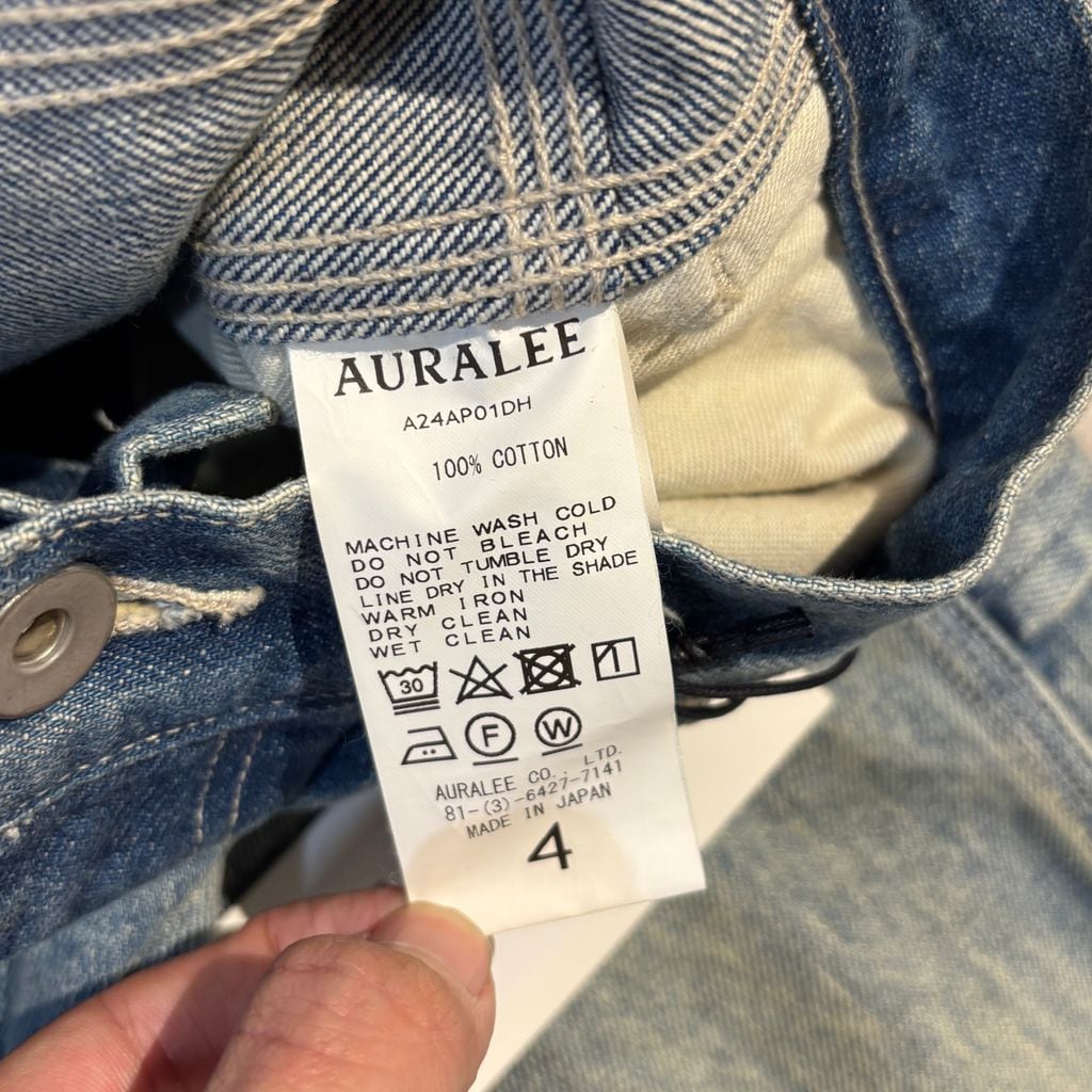 AURALEE オーラリー 24AW Selvedge Faded Heavy Denim Painter Pants