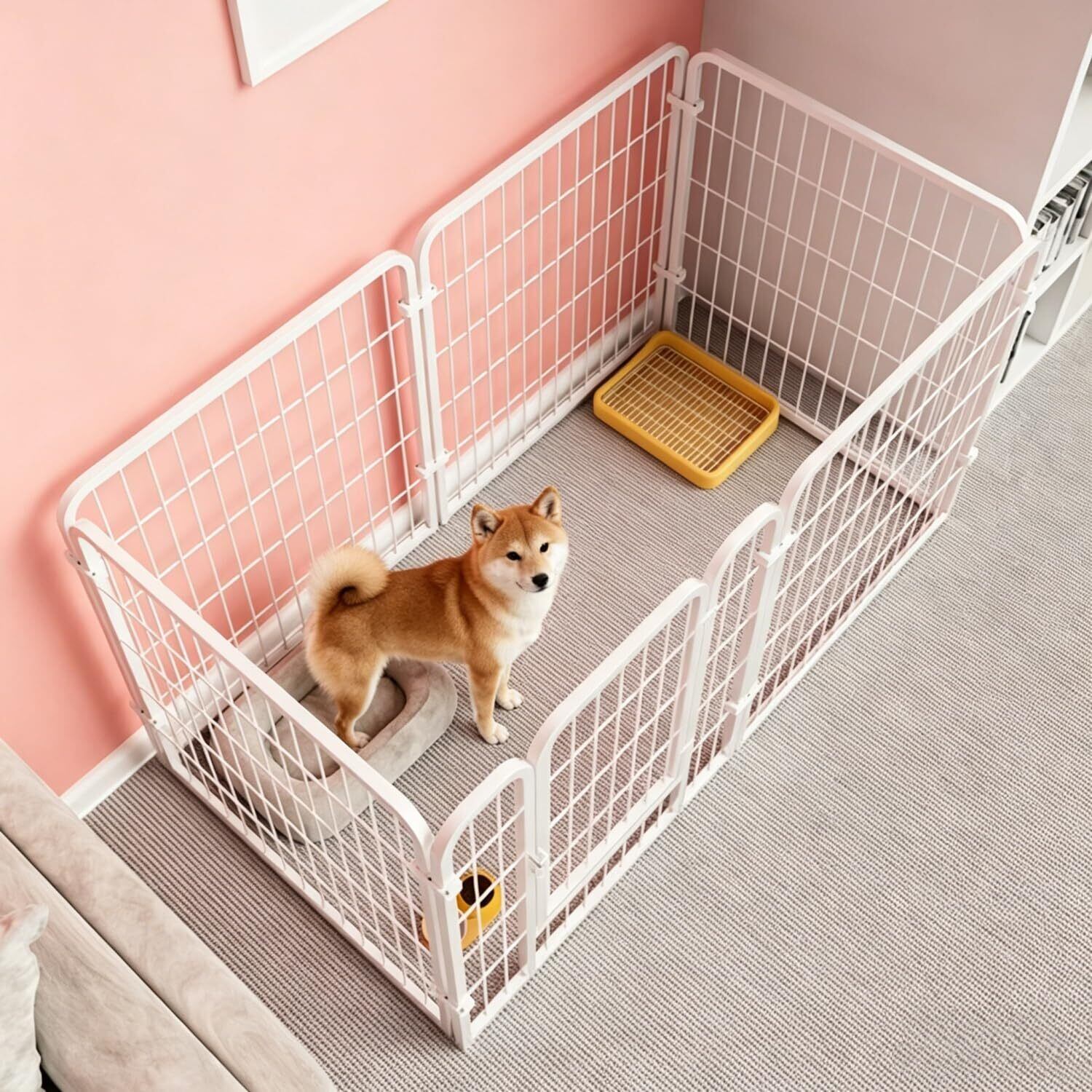 Rshtong] 犬 ケージ 犬用サークル ペットケージ 犬 ゲージ 屋根付き 幅