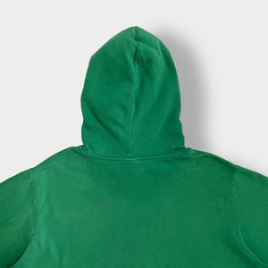 【THE NORTH FACE】パーカー XL ビッグサイズ プルオーバー フーディー スウェット hoodie プリント ロゴ グリーン アウトドア ノースフェイス US古着