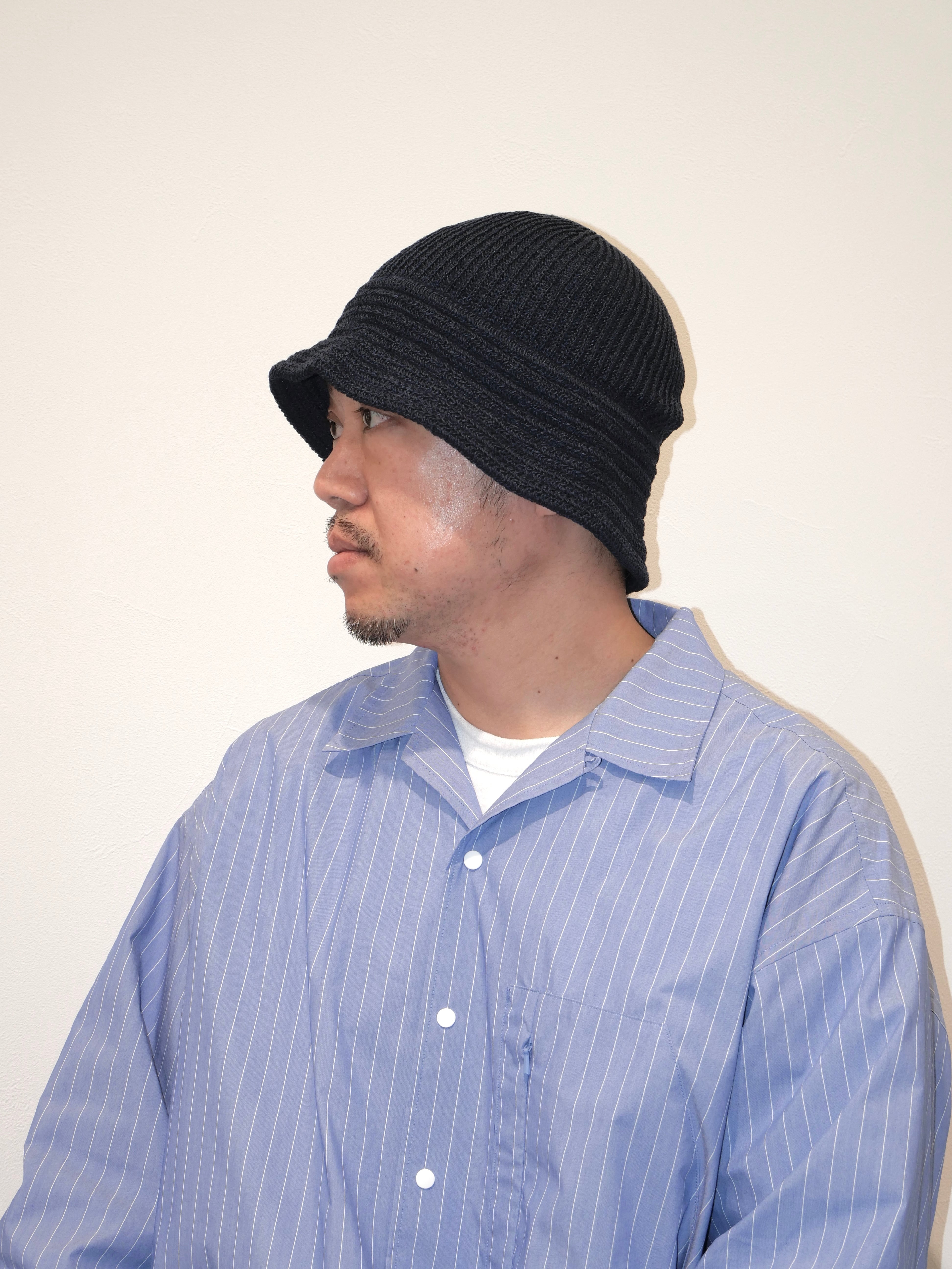 COMESANDGOES 和紙 ニットバルーンハット（BLACK） COMESANDGOES 和紙 BALLOON HAT (Navy) | CONSTRUCT1