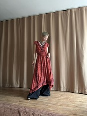 ANGIE drape import long dress-4747-6