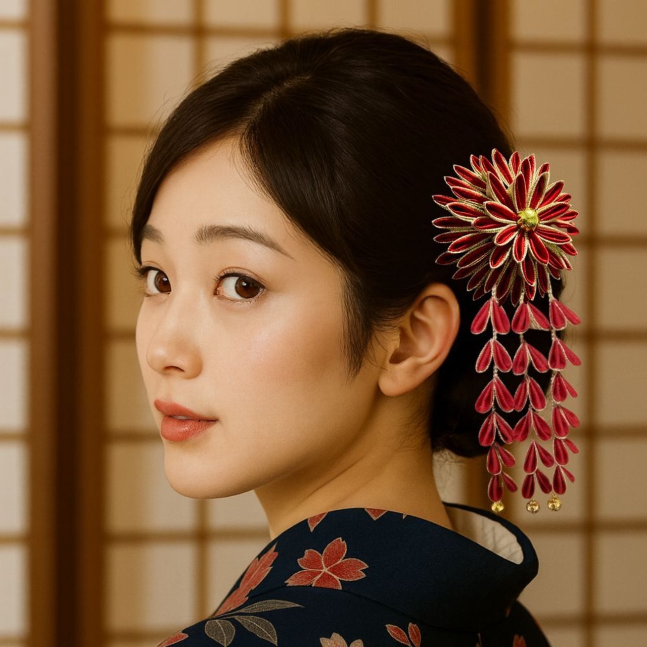 雅紅華（みやびべにはなやか） 髪飾りセット｜成人式・卒業式・七五三・和装ヘアアクセサリー（S091）・画像9