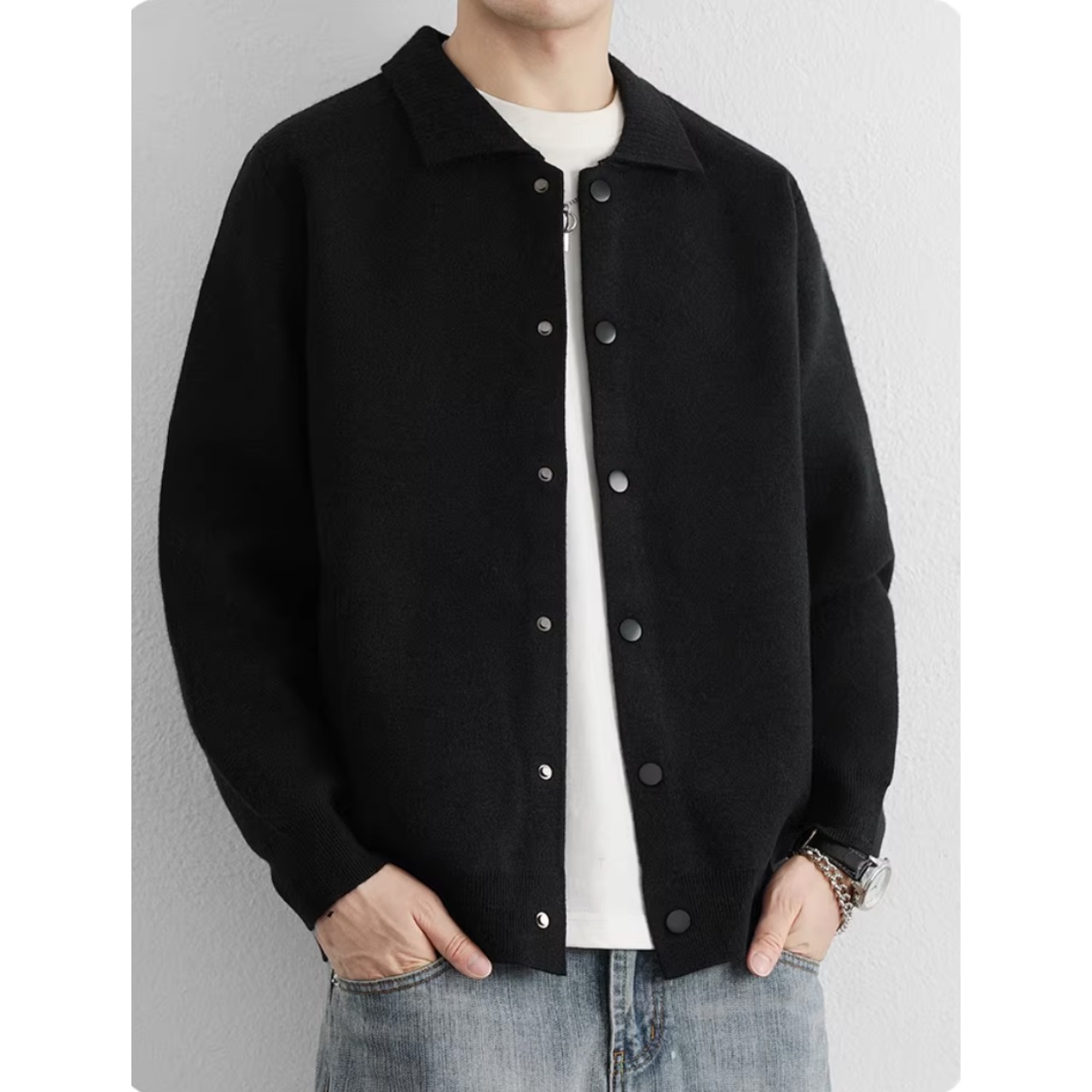 ボタンフロント ニットカーディガン af0026