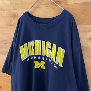 【PROEDGE】カレッジ ミシガン大学 Michigan Tシャツ アーチロゴ 刺繍ロゴ XL ビッグサイズ US古着 アメリカ古着