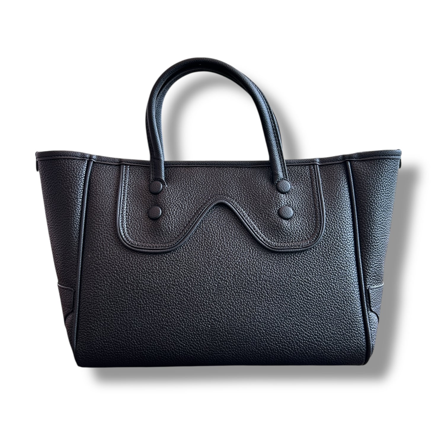 FAKE LEATHER TOTE BAG-Black-M〖THEATER PRODUCTS〗/フェイクレザートートバッグ"チャールズ"-M-