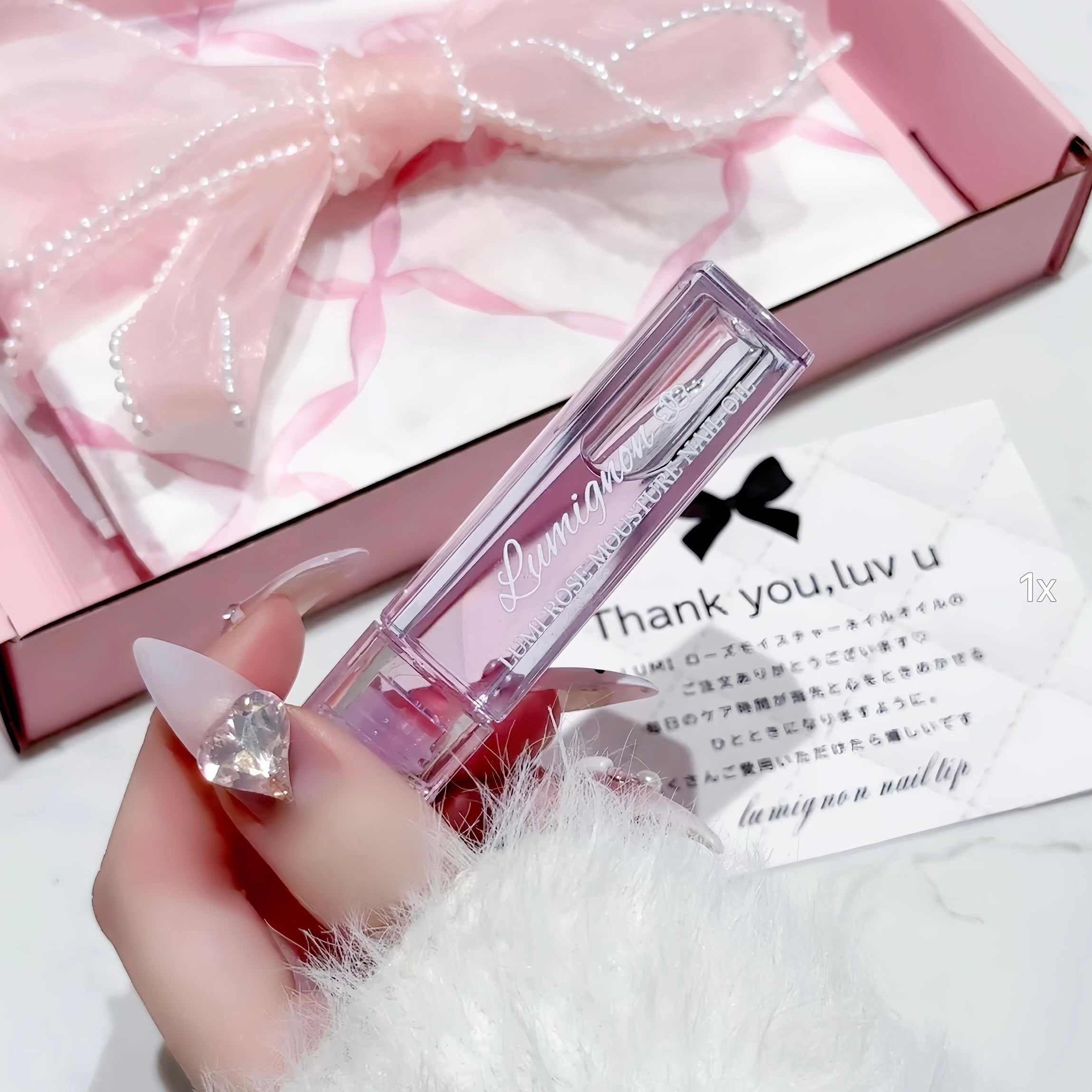lumiaile_nailtip ドレスネイル15‪‪❤︎‬フルオーダー‪‪❤︎‬ LUMIローズモイスチャーネイルオイル | LumignonNailTip