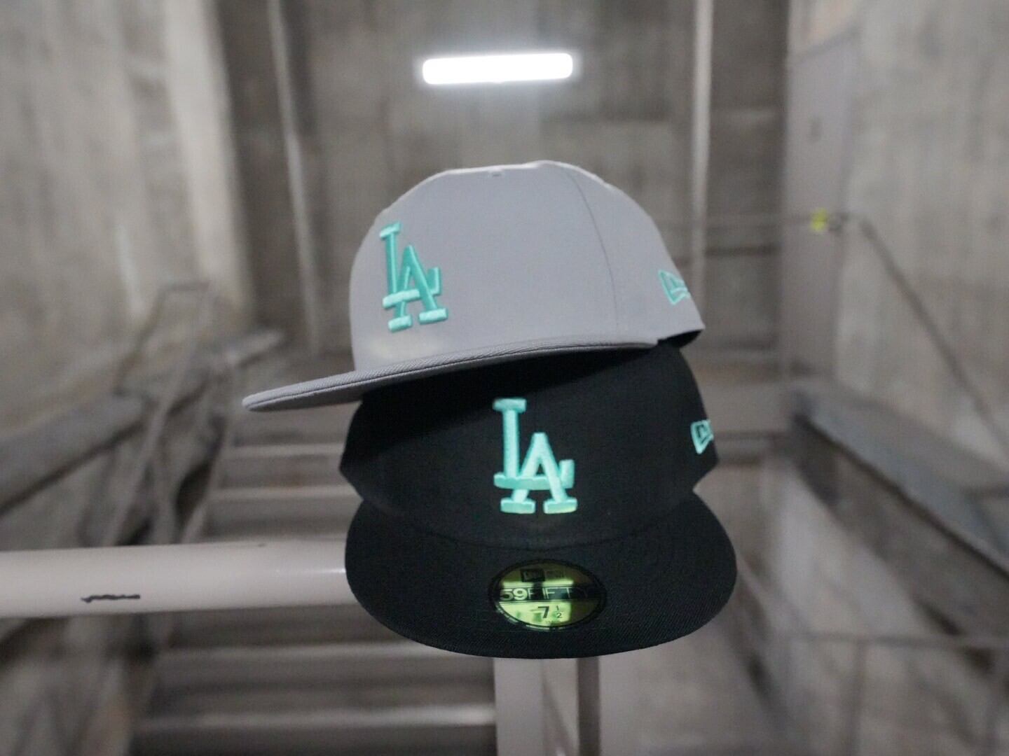 NEW ERA 59FIFTY/5950 ロサンゼルス・ドジャース GRAY SEAGLASS【gift 