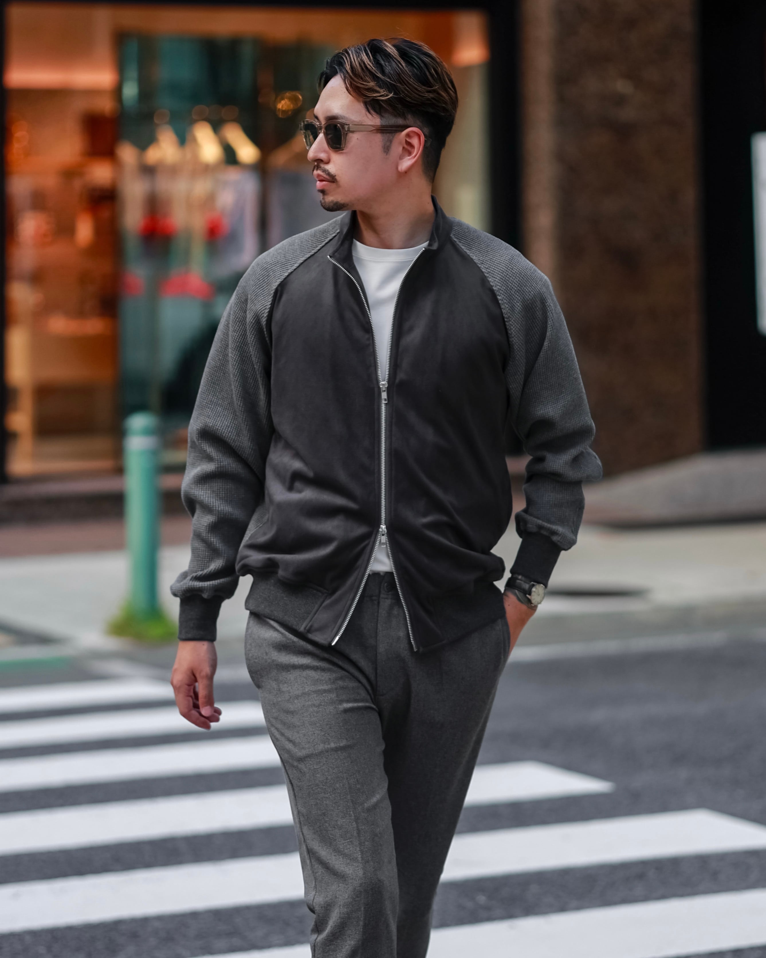 ジャケット・アウター Eurokenvy Premium Waffle Suede Jacket KV-569】【高級感】Premium waffle suède jacket【即日発送】【自宅