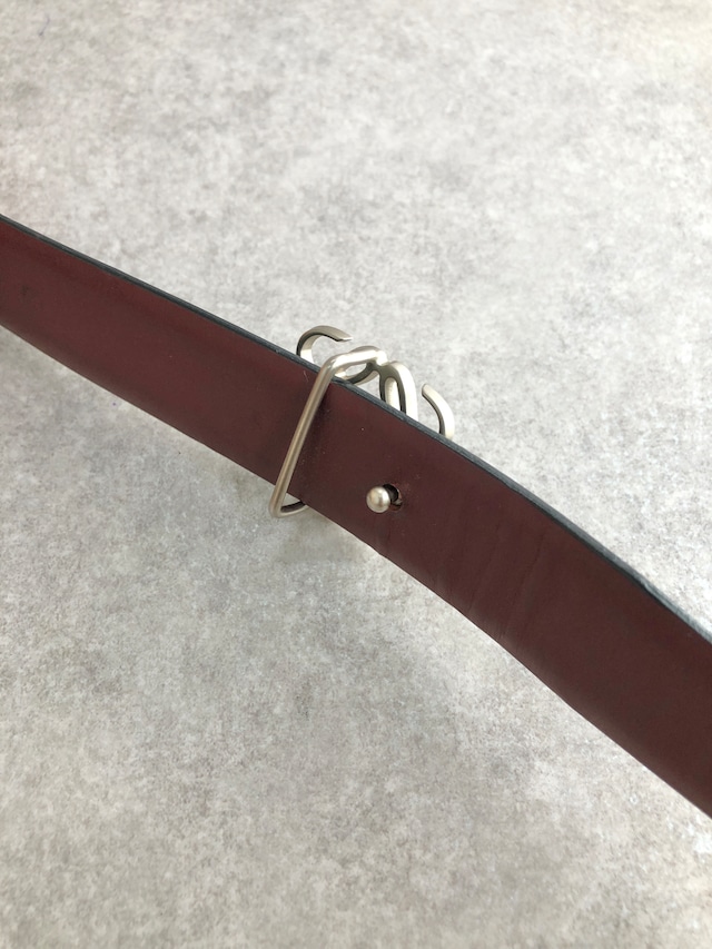 LOEWE ロエベ ベルト ブラック×バーガンディ アナグラム レザー 28-70 リバーシブル vintage ヴィンテージ オールド nfn2n8