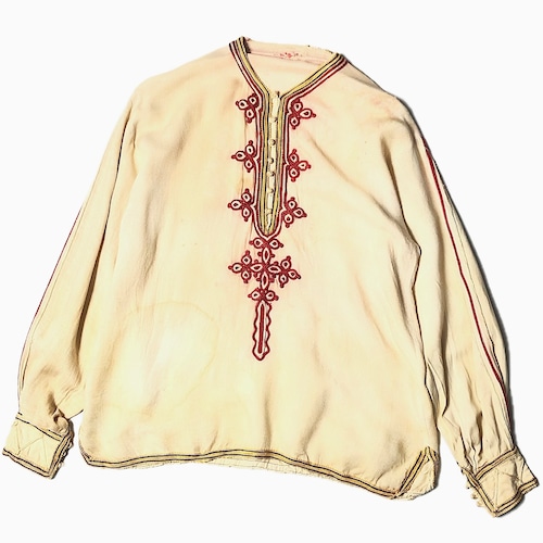 Vintage 60~70's Hippie Pullover Embroidered Shirt
