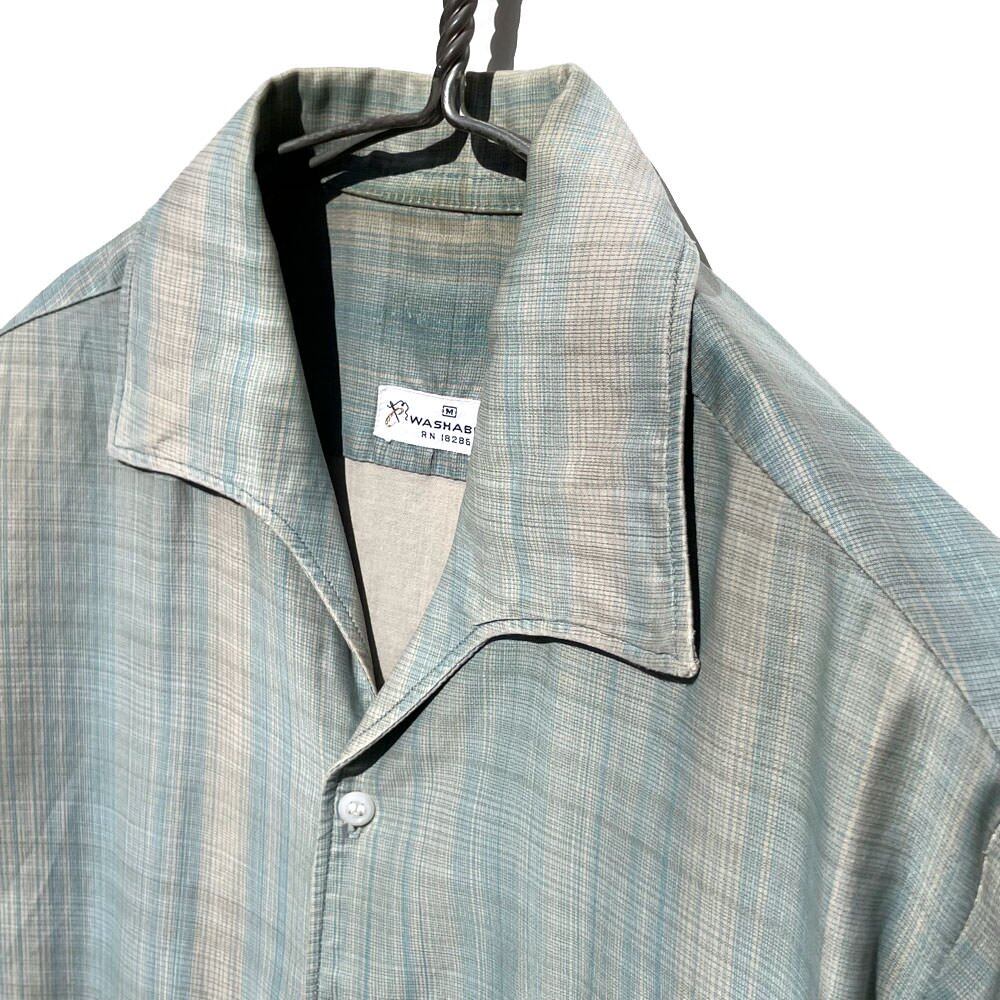 Vintage S/S Italian color cotton satin shirt [1960s-] Vintage