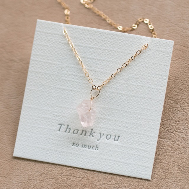 レア☆ローズクォーツ原石ラフカットAAA★一粒ペンダント☆