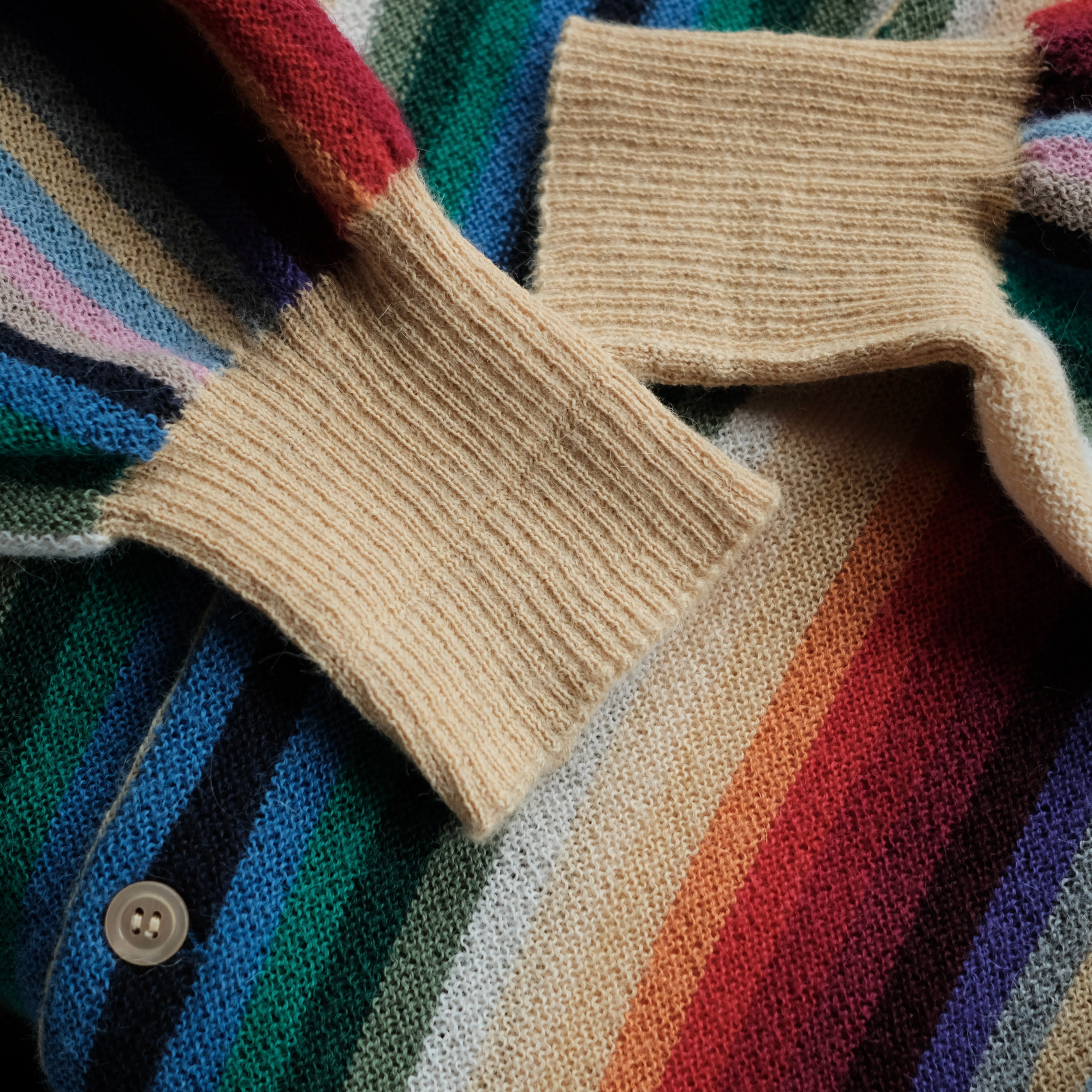 FANNI LEMMERMAYER RAINBOW STRIPE ALPACA CARDIGAN | safarionline