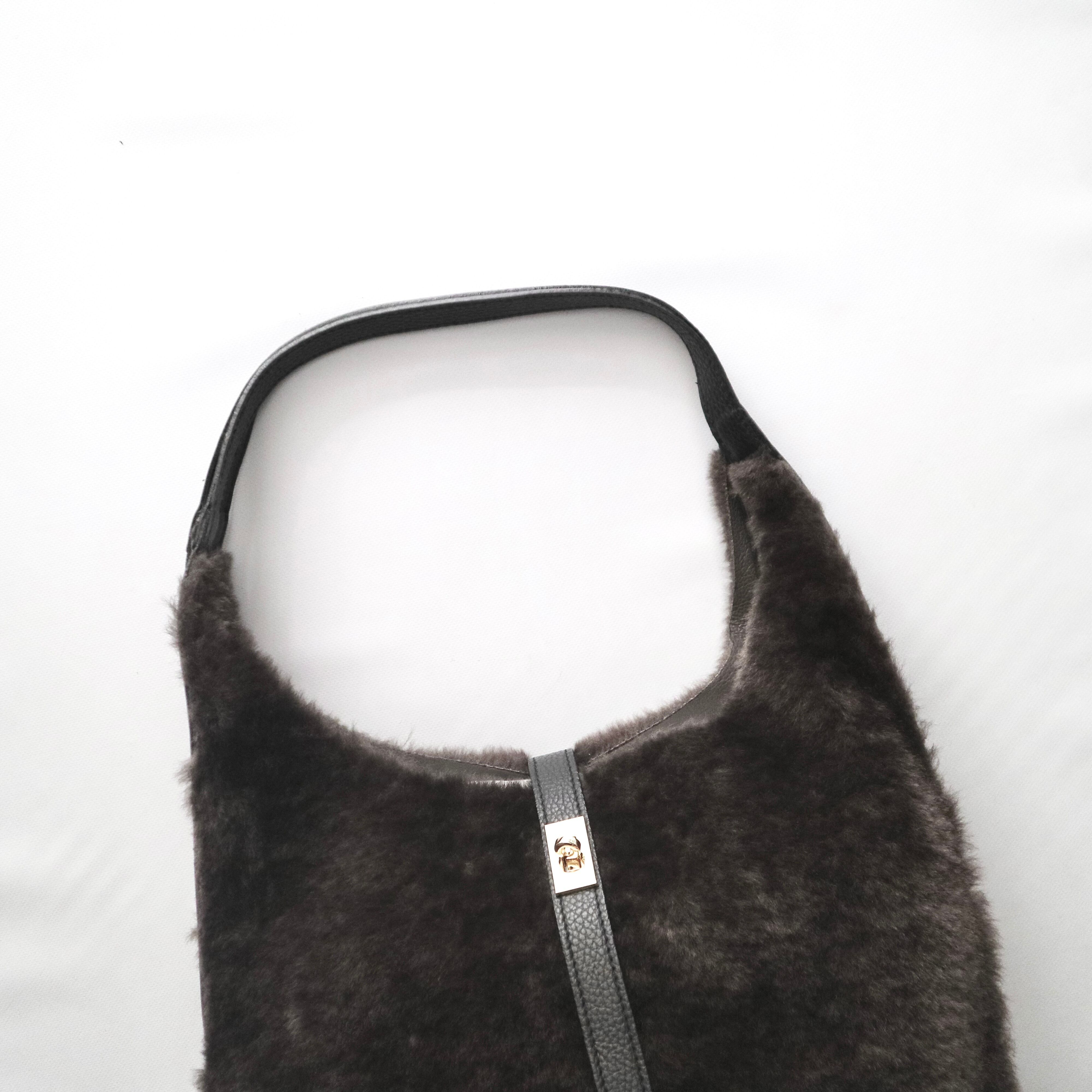 VIOLAd'ORO ヴィオラドーロ】-ELMO- ITALIAN LEATHER×ECO FUR TOTE BAG