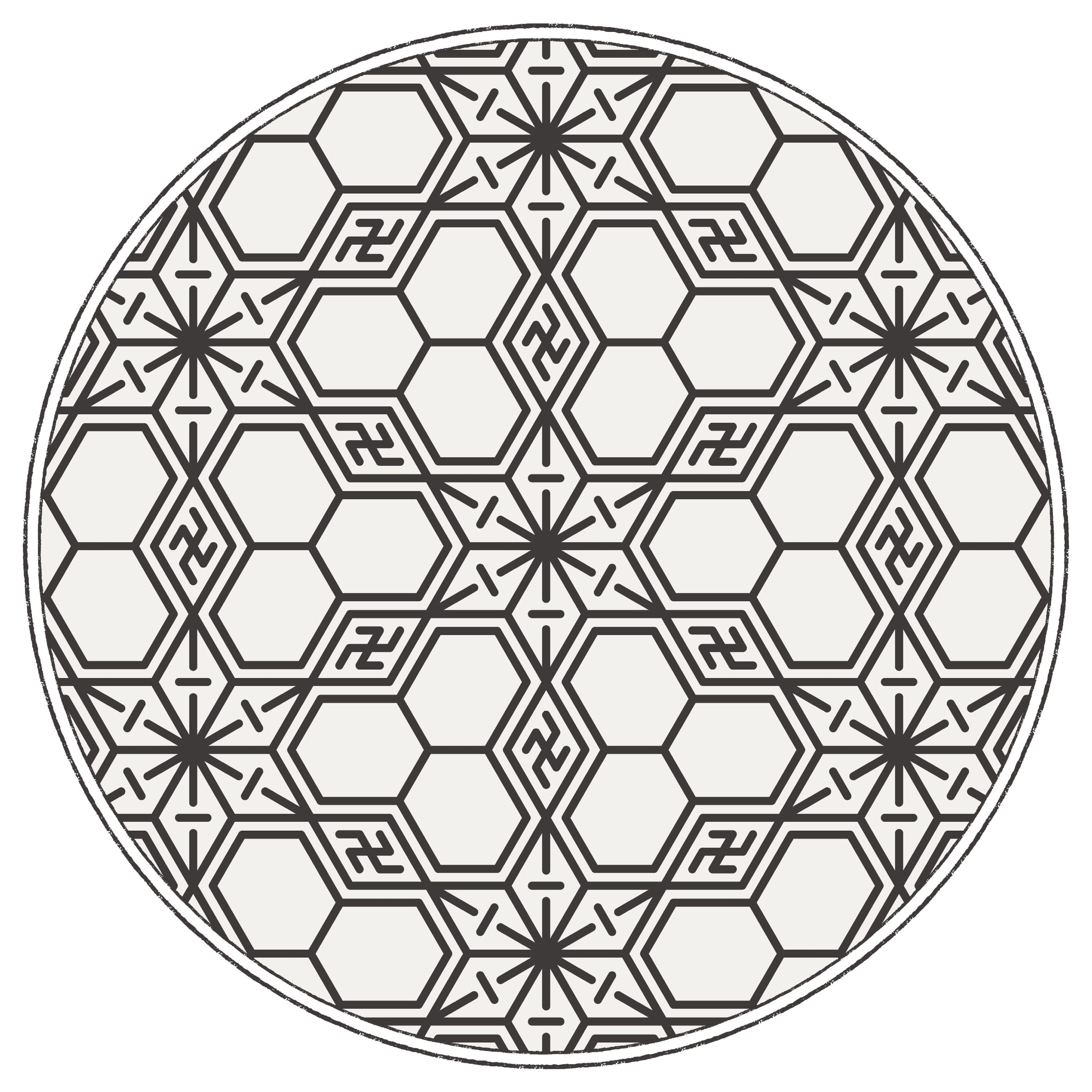 万字亀甲麻の葉-まんじきっこうあさのは-