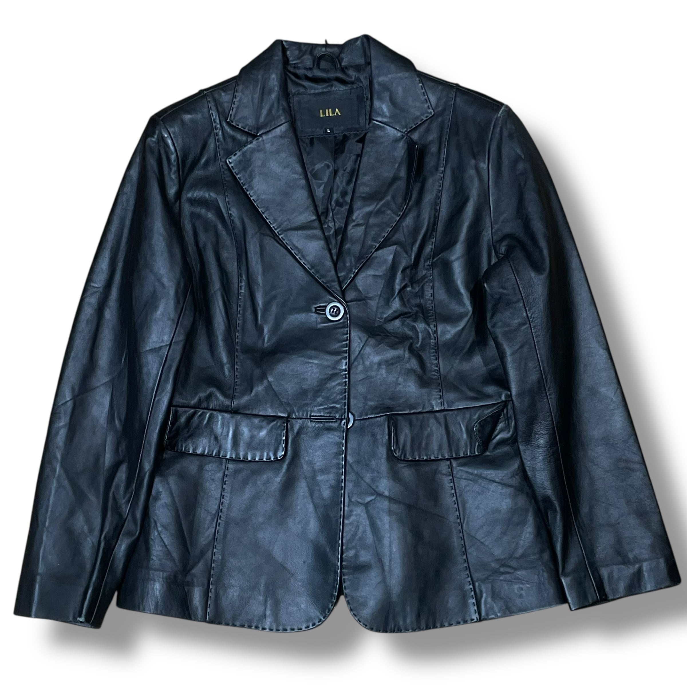 S】Blue Cross シングルライダースレザージャケット 革ジャン 牛革