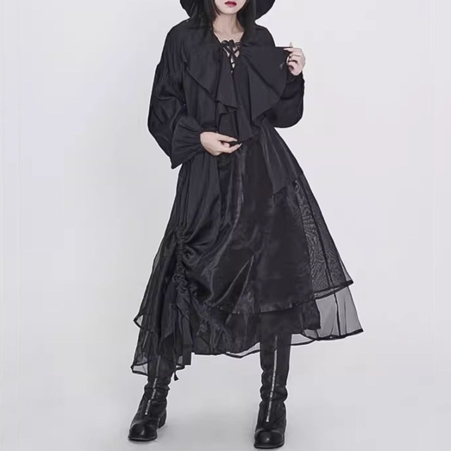 Draped loose lazy shirt C0655