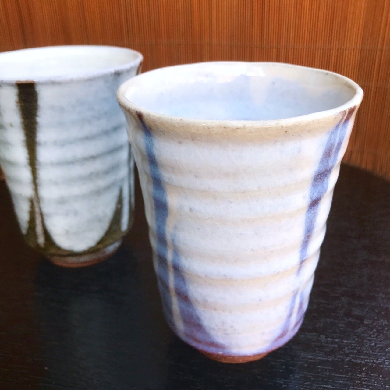 陶器 萩焼 和食器 和モダン ビアグラス フリーカップ 和グラス ペア