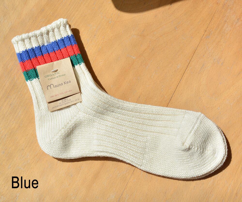 マウナケア Mauna Kea オーガニックフィットヒール3ラインローソックス(20470)全5色【レターパックプラス可】
