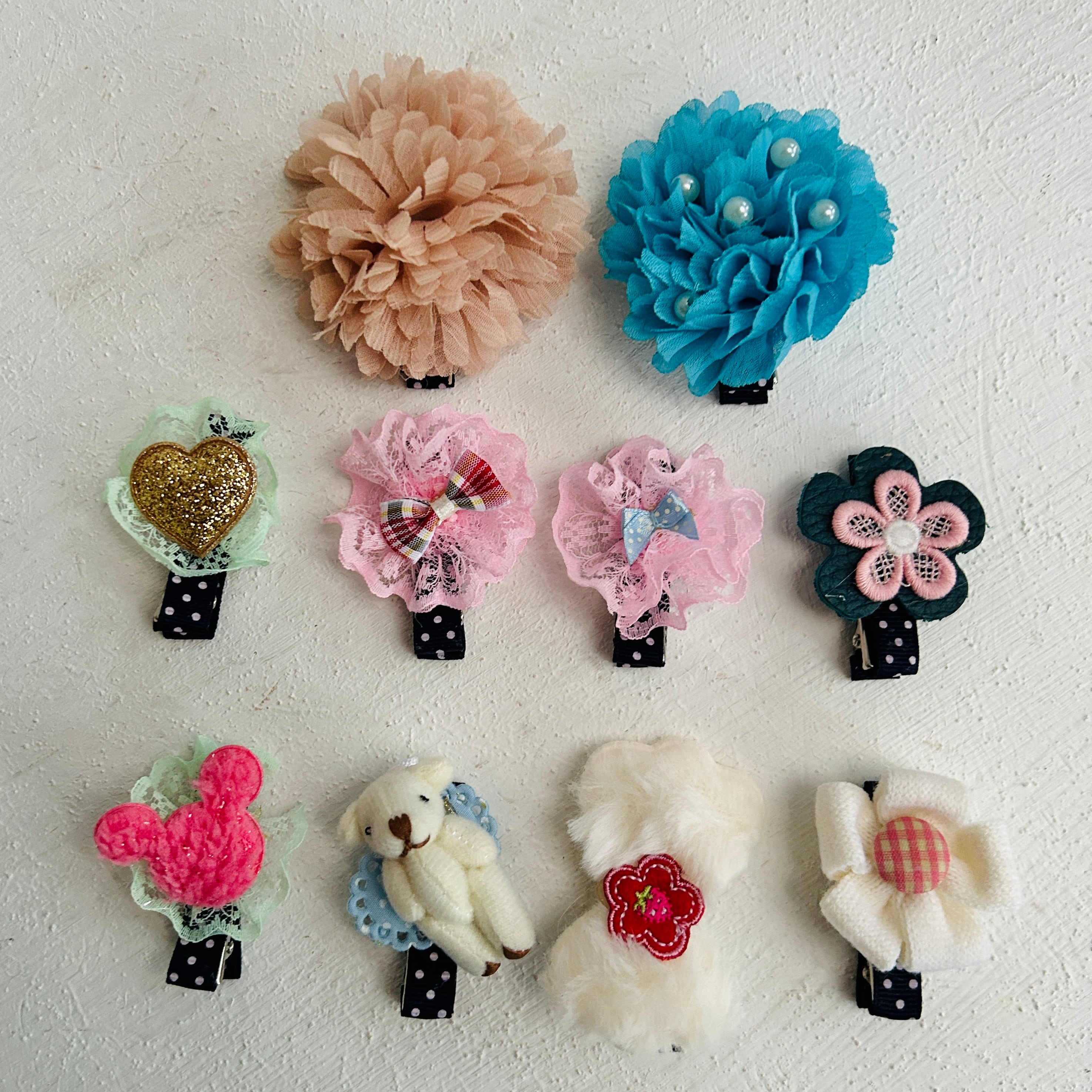 ヘアクリップ！ハンドメイド　NV05 ベビー キッズ　わんちゃん