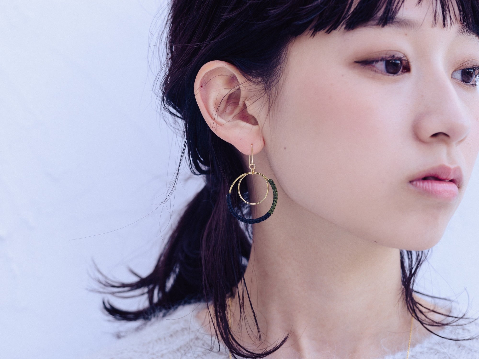 《niruc×KnottWorks》リングピアス/イヤリング・Brass/Double Ring Earrings×3colors