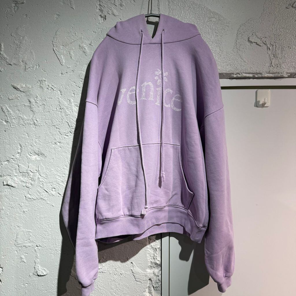 erlパーカー　むらさき ERL イーアールエル Venice Hoodie パーカー パープル size:XS【表参道