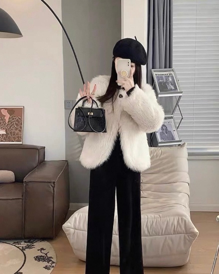 小柄さん必見！【ホワイトXS即納】丈短めニットパンツ | HOLSOL