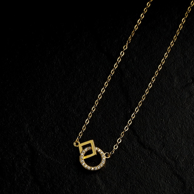 【Lamia】S925 zirconia geometry necklace  #nn07