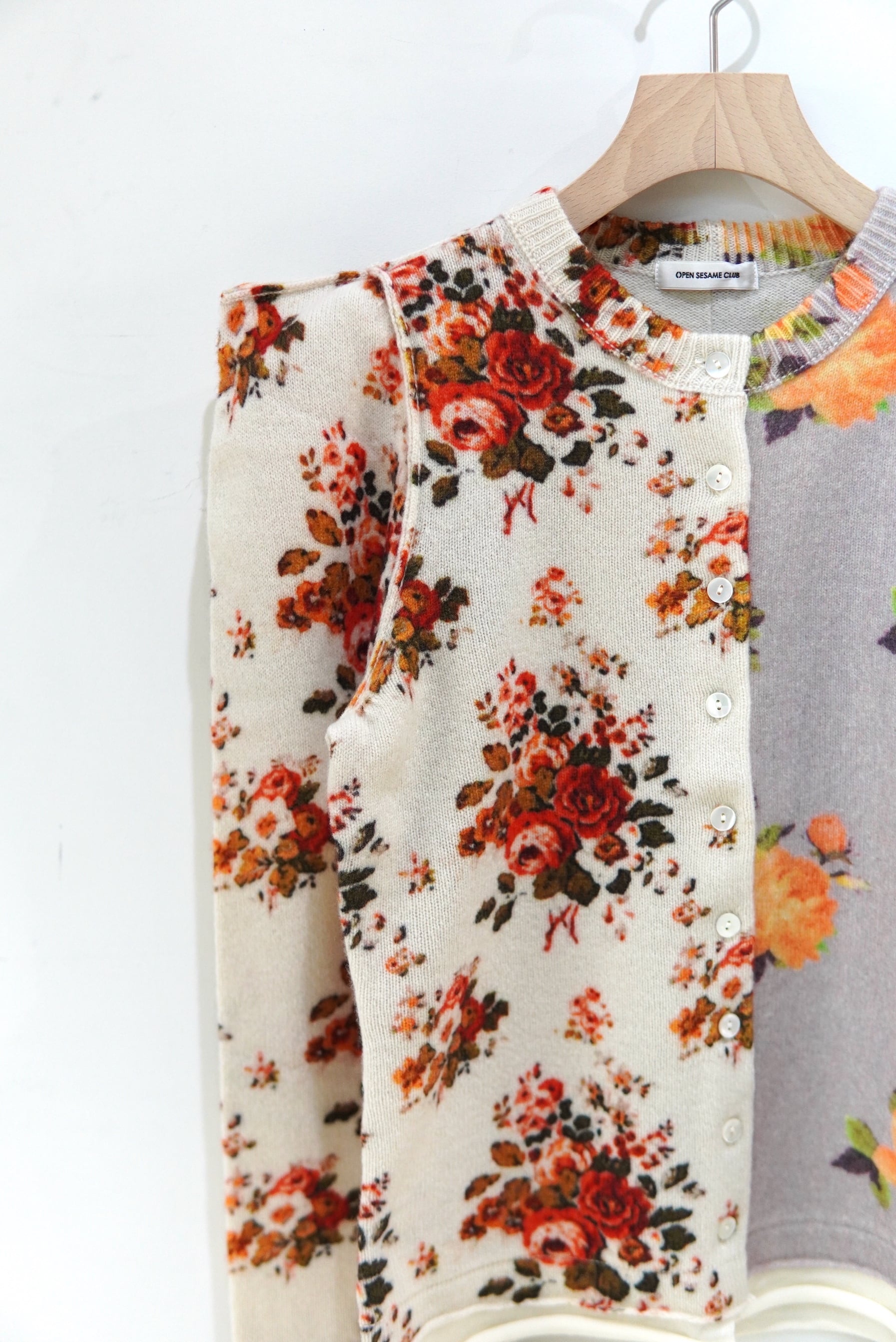 OPEN SESAME CLUB / dual-tone bloom cardigan -MIX- | POETRY