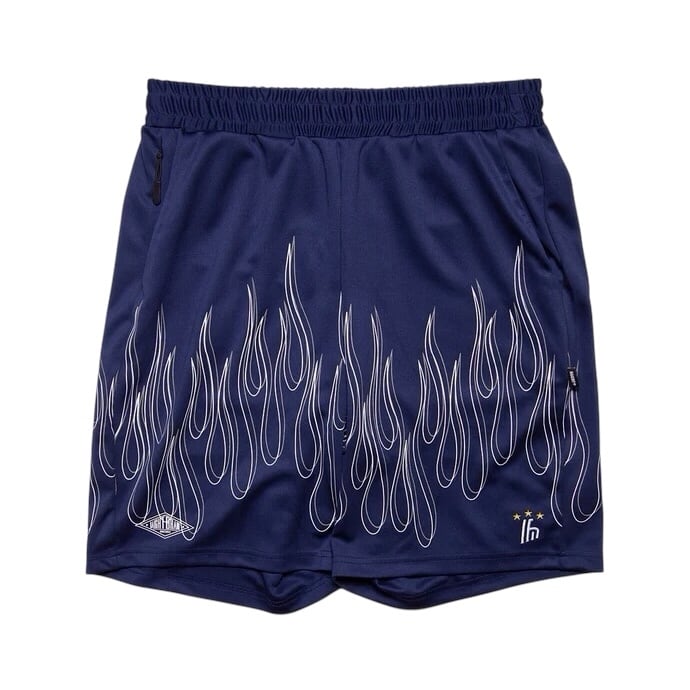 HAIGHT（ヘイト）FLAMES SOCCER SHORTS ネイビー HAGHT】FLAMES SOCCER SHORTS【ヘイト】 | affect