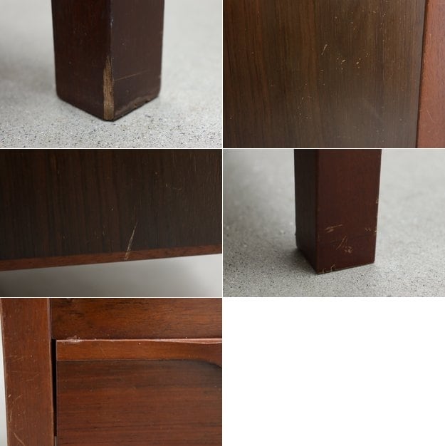 ヴィンテージ ローズウッド 両袖デスク 机 書斎 PC オフィス 北欧