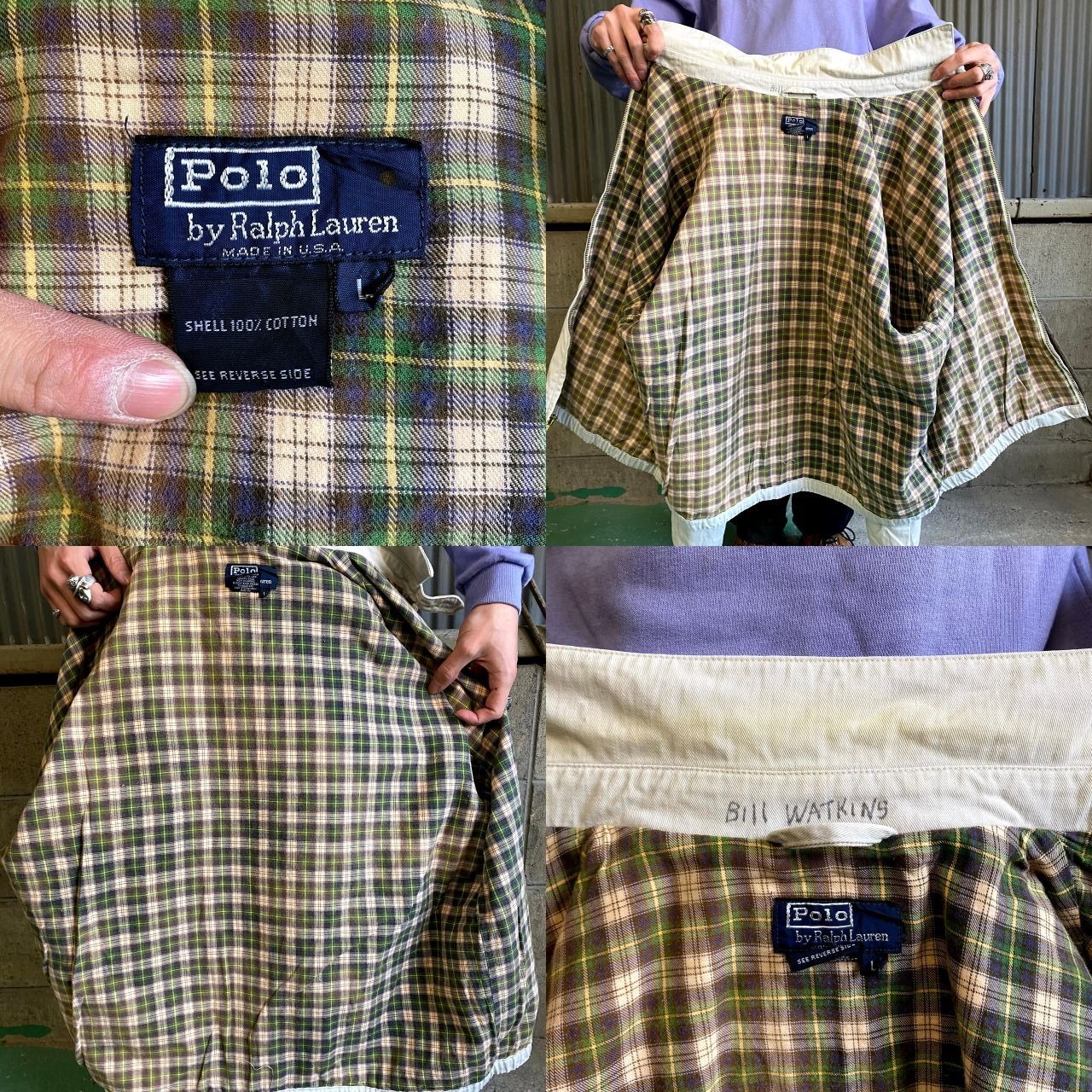 USA製 ポロバイラルフローレン スイングトップ メンズXL 古着 チェック 