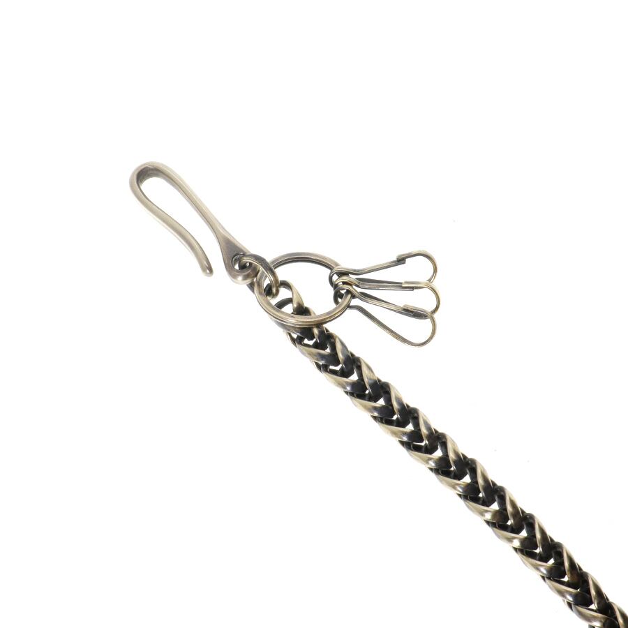 ジャーマンシルバー ウォレットチェーン オリジナル 最高級 燻し加工