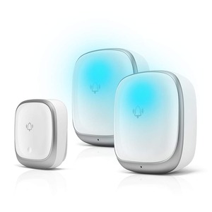 【努力特価】ワイヤレスチャイム 玄関チャイム 電池不要 自動発電 音と光で呼び出しチャイムセット 7色led 4段階音量調節38曲選択 防水防塵 介護呼び鈴ドアベル 最高200M無線範囲 送信機１個 受信機2個