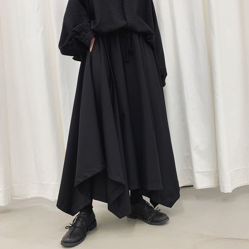 ダークワイドキュロットパンツ MPA0001