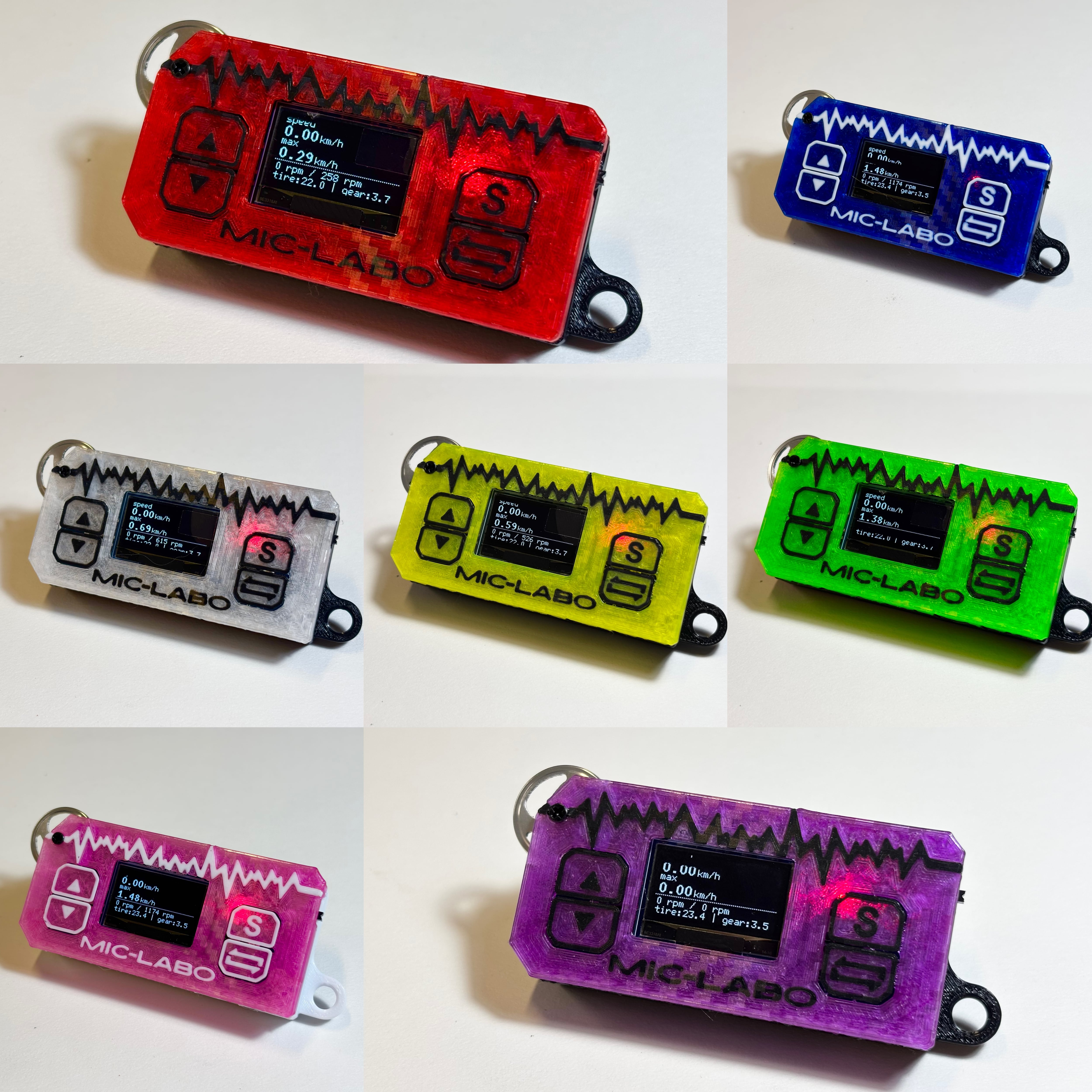 ミニ四駆 スピードチェッカー 3D LABO clear透明】speed freak micLabo✖︎edm ミニ四駆用小型速度