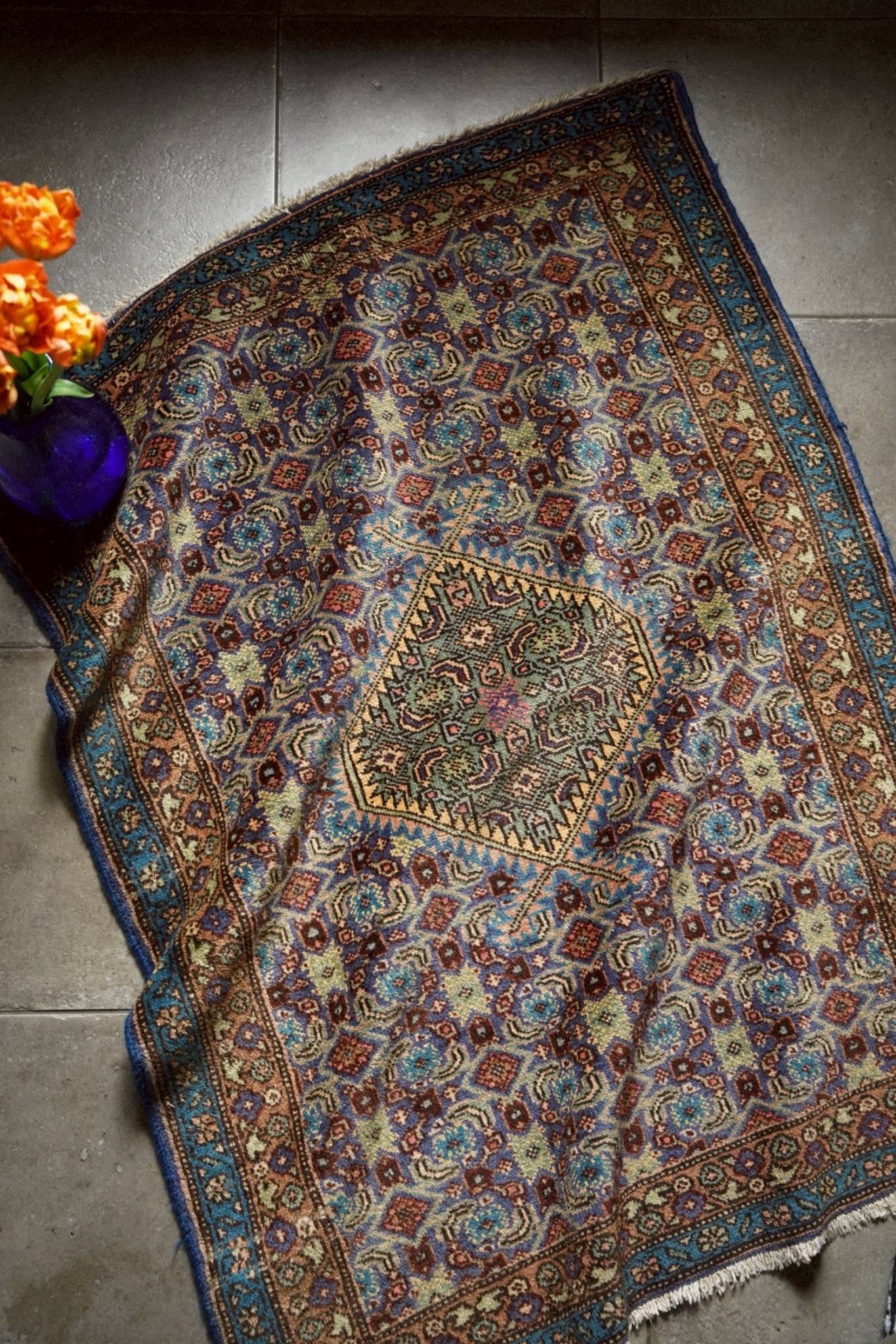 2165-Vintage Persian Ardabil rug