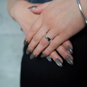 Karen silver/ ribbon ring
