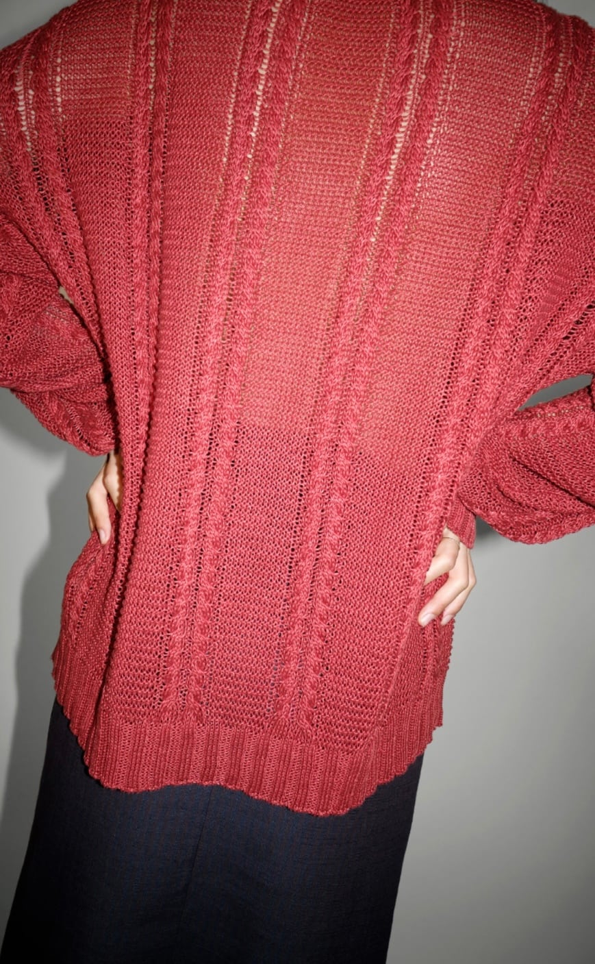 Cristaseya  [LINEN CABLE KNIT SWEATER]