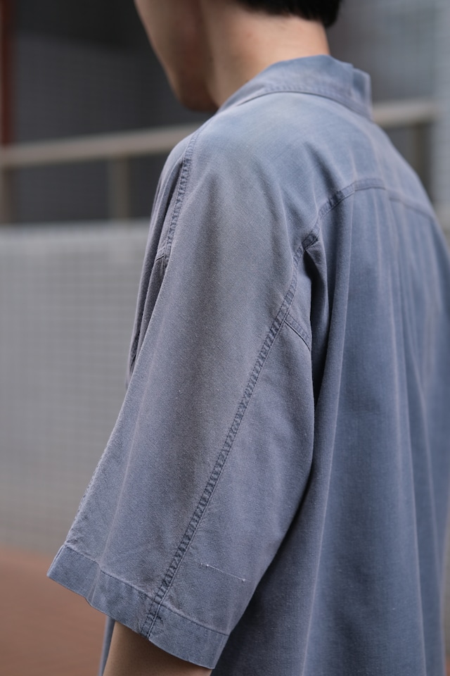 Utah/ "DIRECTIONS" open collar short sleeve cotton shirt