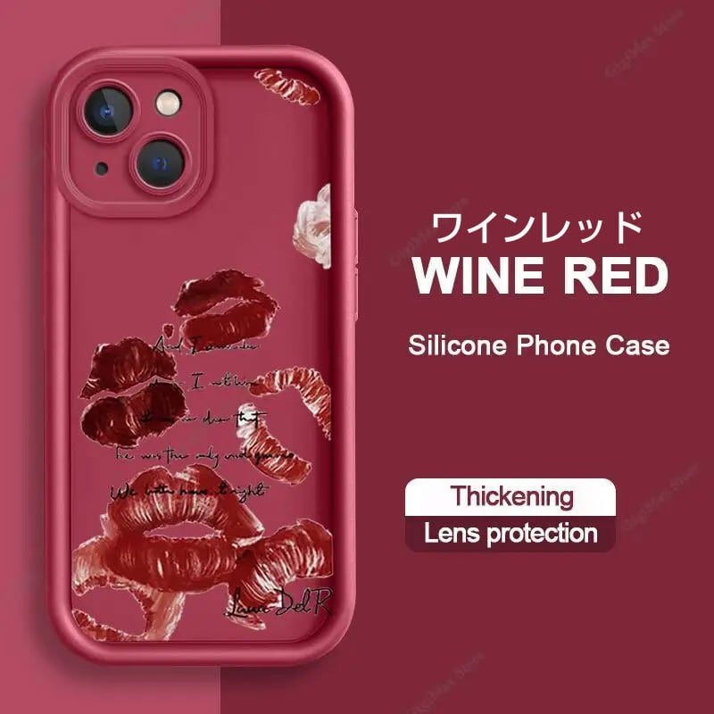 iphone15対応】 おしゃれ キスマーク セクシー 耐衝撃 バンパー カメラ