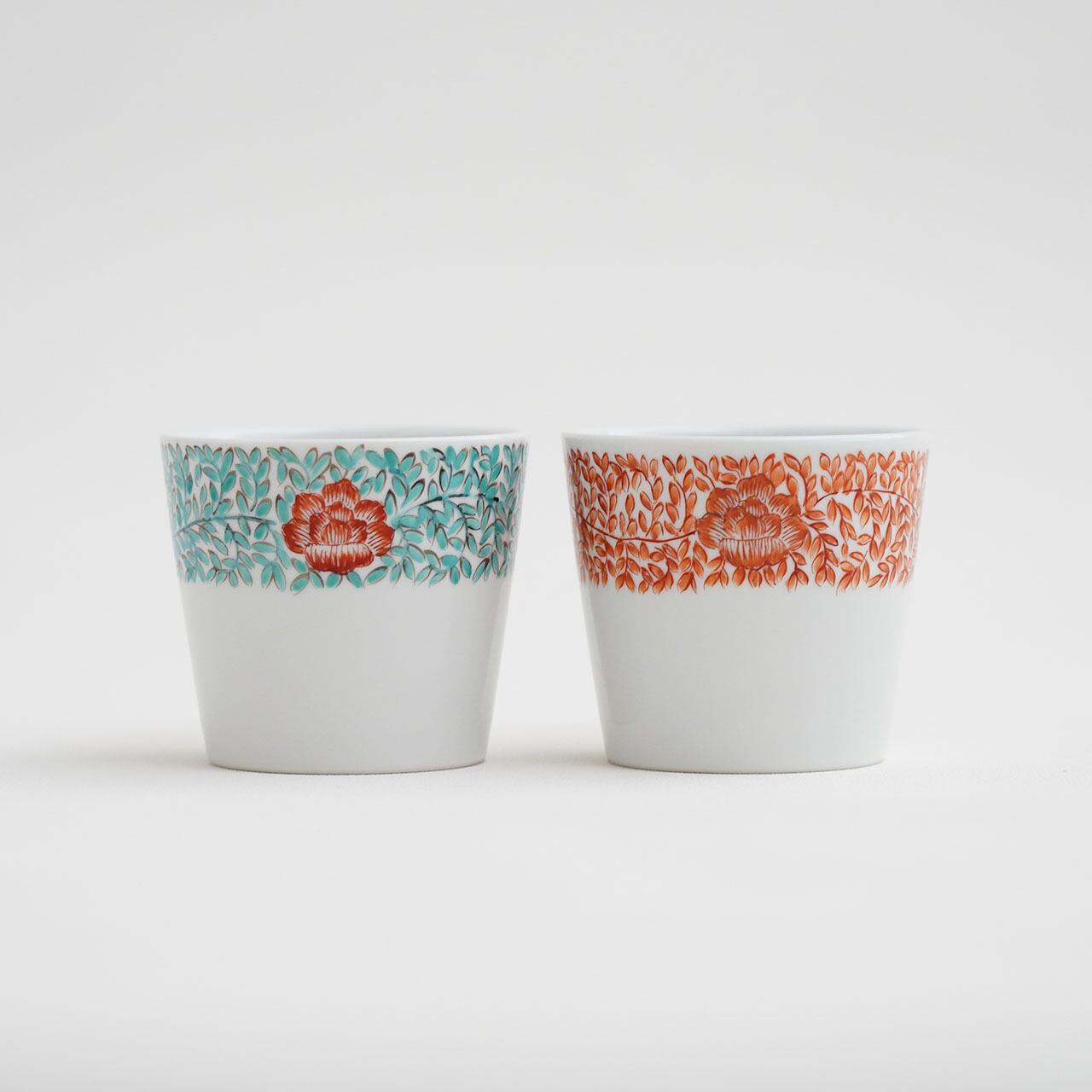 牡丹唐草 蕎麦猪口（1個） | 肥前赤絵窯元 鷹巣