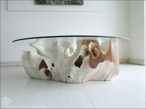 プリミティブテーブルYY1 座卓 円卓 円形テーブル 丸テーブル リビングテーブル センターテーブル 座敷机 チーク無垢材