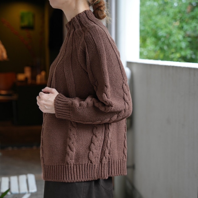 CORDERA(コルデラ) COTTON CABLE SWEATER MADERA 230301